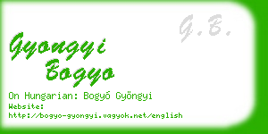 gyongyi bogyo business card