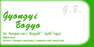 gyongyi bogyo business card